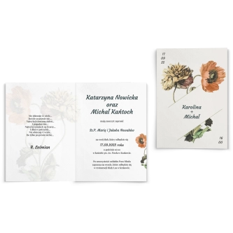 Zaproszenia ślubne Wild Nature - Składane motyw 2