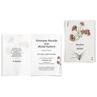 Zaproszenia ślubne Wild Nature - Składane motyw 3