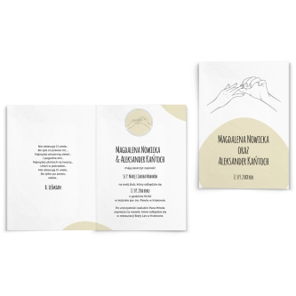 Zaproszenia ślubne Hands - Składane motyw 3