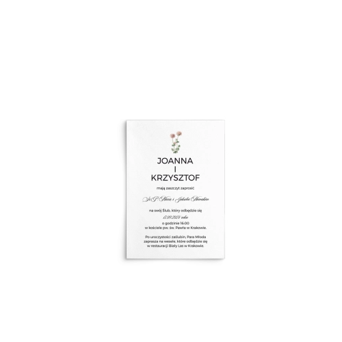 Zaproszenia ślubne Botanic - Motyw 1