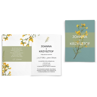 Zaproszenia ślubne Botanic - Składane motyw 2