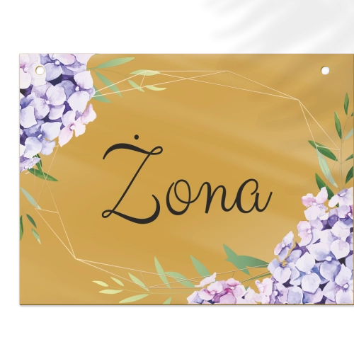 Zawieszka na krzesła - Prostokątna Flowers & Frame Motyw 1