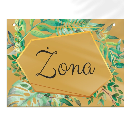 Zawieszka na krzesła - Prostokątna Flowers & Frame Motyw 2