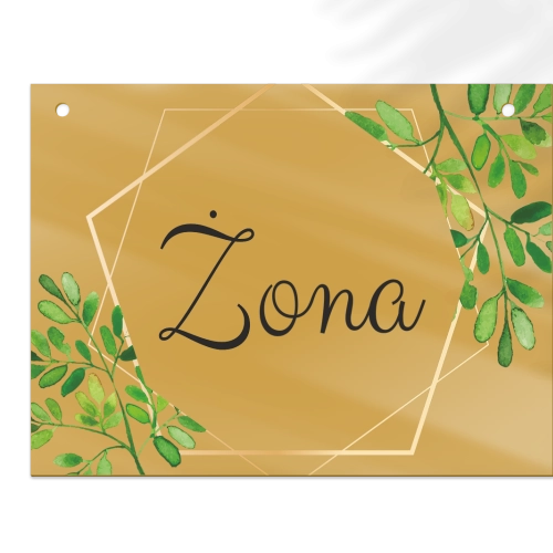 Zawieszka na krzesła - Prostokątna Flowers & Frame Motyw 3