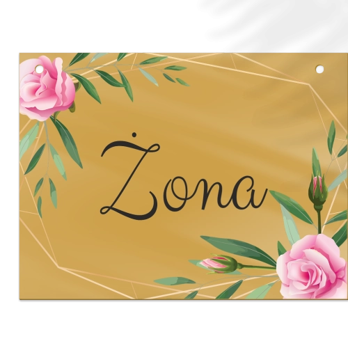 Zawieszka na krzesła - Prostokątna Flowers & Frame Motyw 4