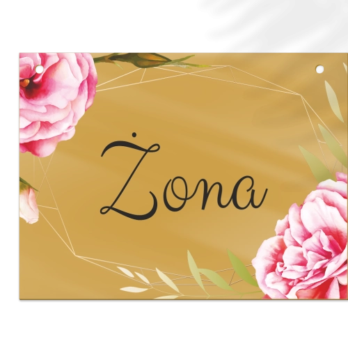 Zawieszka na krzesła - Prostokątna Flowers & Frame Motyw 5