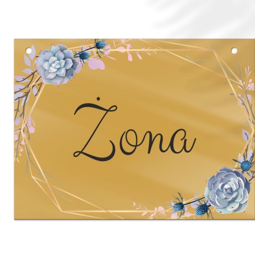 Zawieszka na krzesła - Prostokątna Flowers & Frame Motyw 6