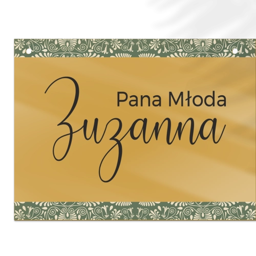 Zawieszka na krzesła - Prostokątna Vintage Motyw 2