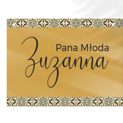 Zawieszka na krzesła - Prostokątna Vintage Motyw 3