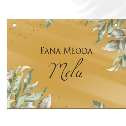 Zawieszka na krzesła - Prostokątna Leaves Motyw 1