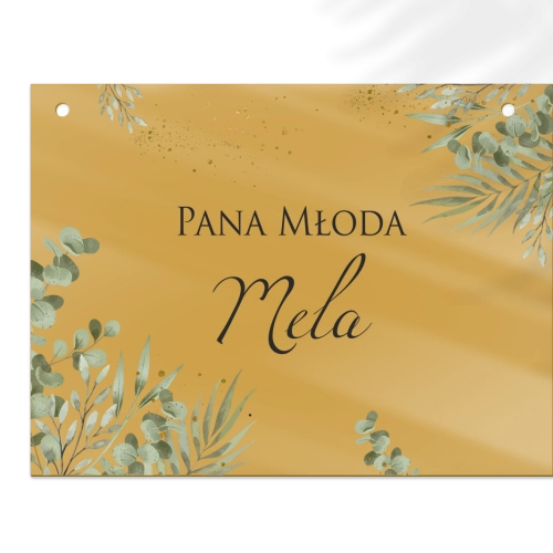 Zawieszka na krzesła - Prostokątna Leaves Motyw 2