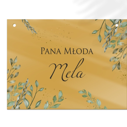 Zawieszka na krzesła - Prostokątna Leaves Motyw 3