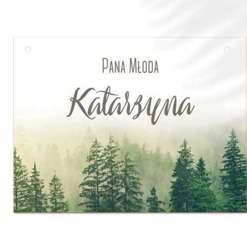 Zawieszka na krzesła - Prostokątna Forest - Motyw 1