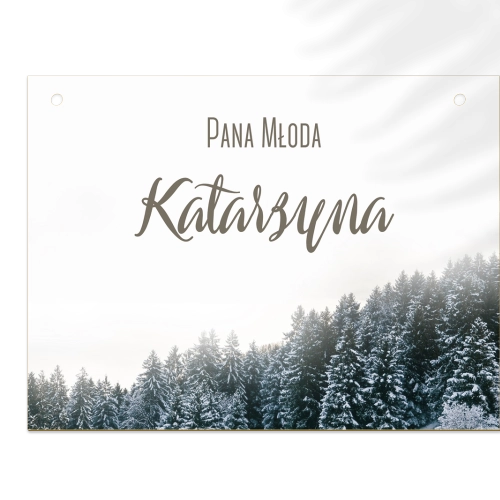 Zawieszka na krzesła - Prostokątna Forest - Motyw 4