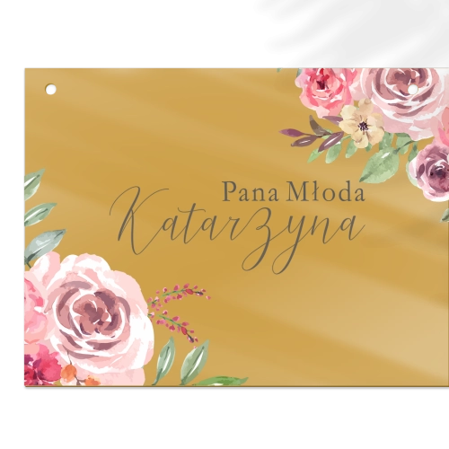 Zawieszka na krzesła - Prostokątna PasteLove Motyw 2