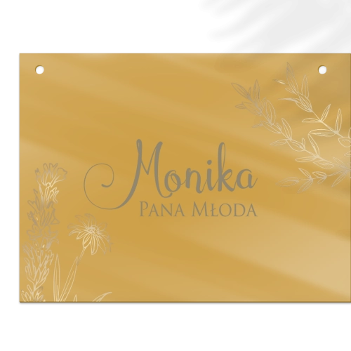 Zawieszka na krzesła - Prostokątna Fiori Motyw 1