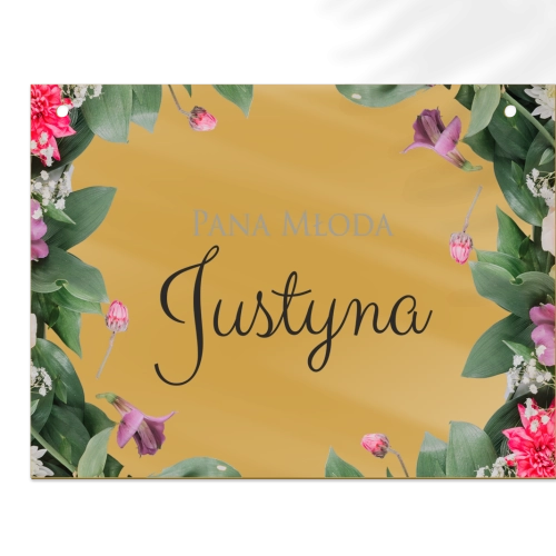 Zawieszka na krzesła - Prostokątna Soft Motyw 6