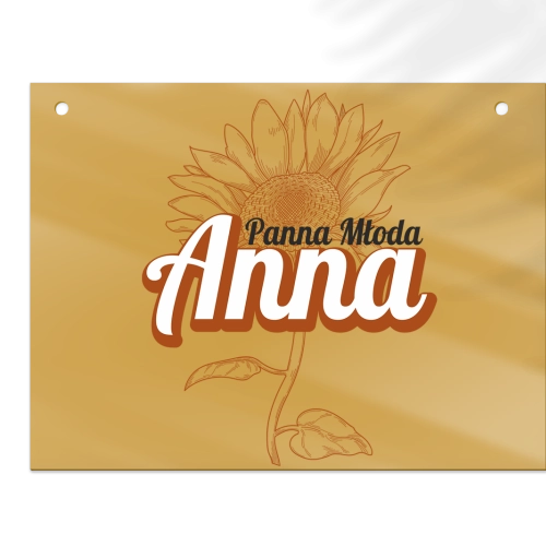 Zawieszka na krzesła - Prostokątna Sunflowers Motyw 2