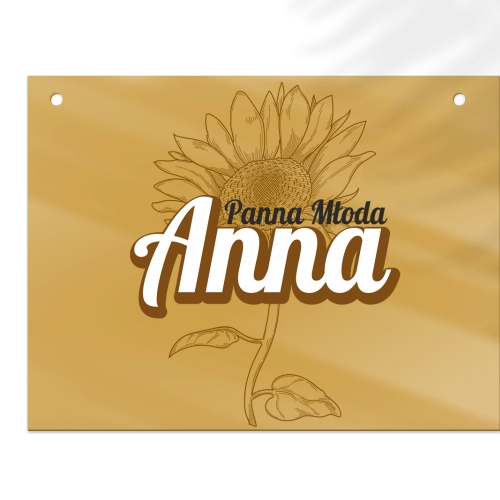 Zawieszka na krzesła - Prostokątna Sunflowers Motyw 3