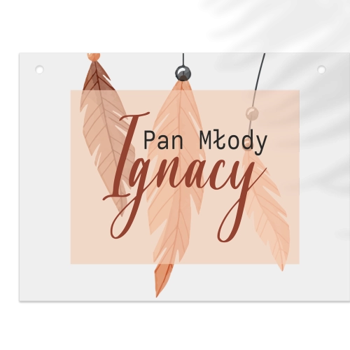 Zawieszka na krzesła - Prostokątna Butterflies - Motyw 1