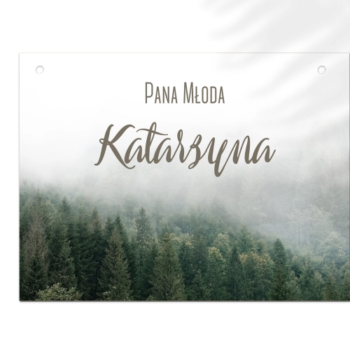 Zawieszka na krzesła - Prostokątna Forest - Motyw 2