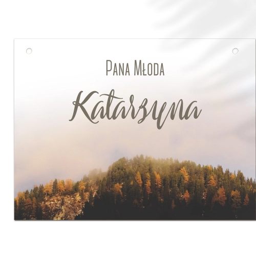 Zawieszka na krzesła - Prostokątna Forest - Motyw 3