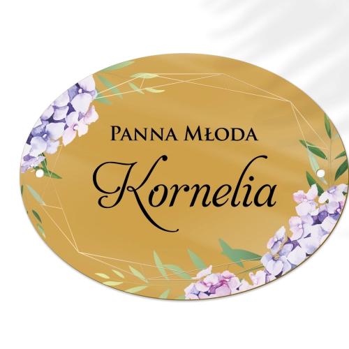 Zawieszka na krzesła - Owalna Flowers & Frame Motyw 1