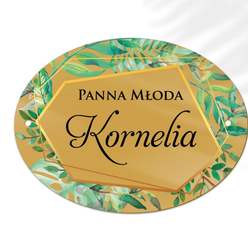 Zawieszka na krzesła - Owalna Flowers & Frame Motyw 2