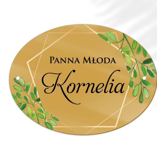 Zawieszka na krzesła - Owalna Flowers & Frame Motyw 3