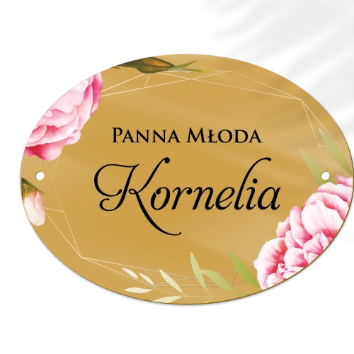 Zawieszka na krzesła - Owalna Flowers & Frame Motyw 5