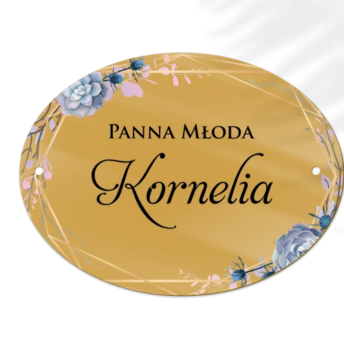 Zawieszka na krzesła - Owalna Flowers & Frame Motyw 6