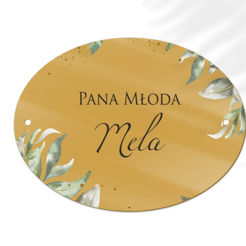 Zawieszka na krzesła - Owalna Leaves Motyw 1