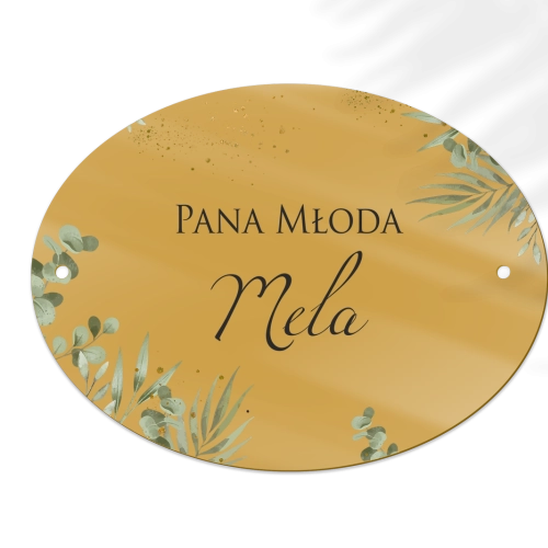 Zawieszka na krzesła - Owalna Leaves Motyw 2