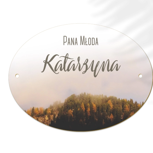 Zawieszka na krzesła - Owalna Forest - Motyw 3