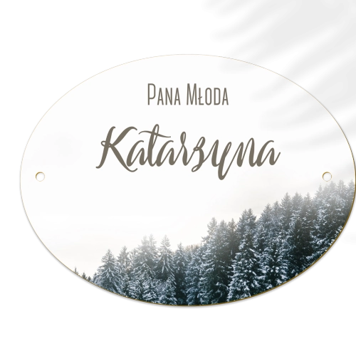 Zawieszka na krzesła - Owalna Forest - Motyw 4