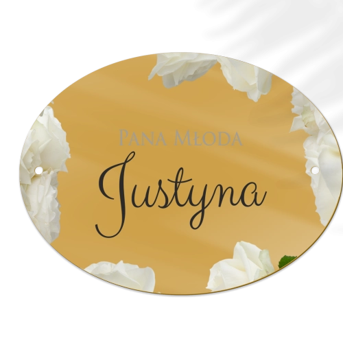 Zawieszka na krzesła - Owalna Soft Motyw 4