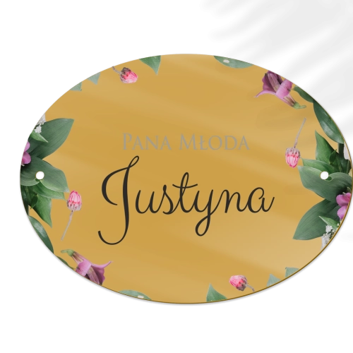 Zawieszka na krzesła - Owalna Soft Motyw 6