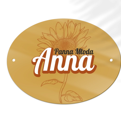 Zawieszka na krzesła - Owalna Sunflowers Motyw 2