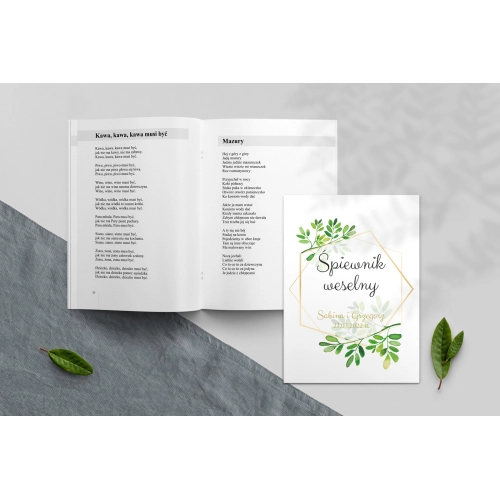 Śpiewnik Weselny - Flowers & Frame Motyw 3