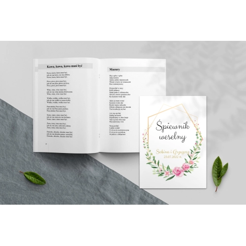 Śpiewnik Weselny - Flowers & Frame Motyw 4