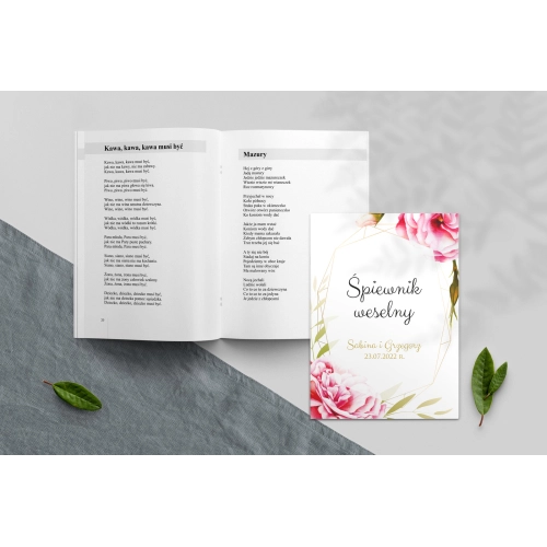 Śpiewnik Weselny - Flowers & Frame Motyw 5