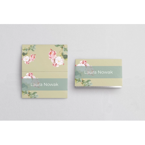 Winietki ślubne składane Botanic - Motyw 3