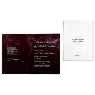 Zaproszenia ślubne Galaxy - Składane motyw 3