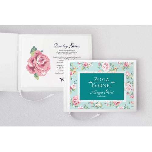 Księga Gości Weselnych Kwiatowe Pole Motyw 1