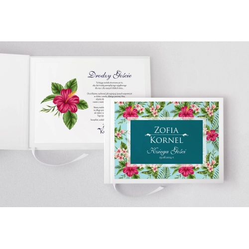 Księga Gości Weselnych Kwiatowe Pole Motyw 3