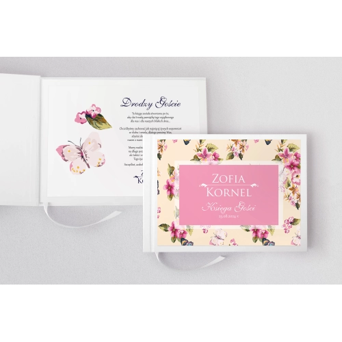 Księga Gości Weselnych Kwiatowe Pole Motyw 5