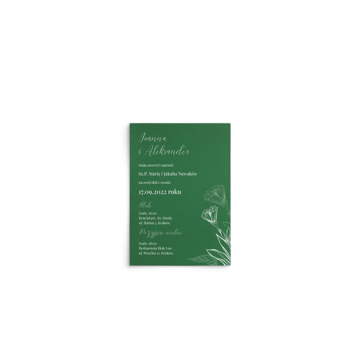 Zaproszenia ślubne Papers - Motyw 1