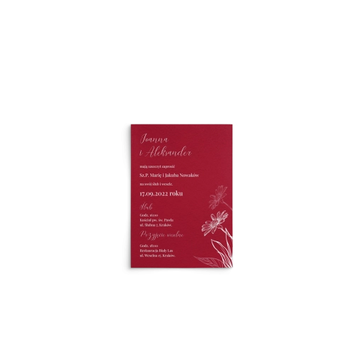 Zaproszenia ślubne Papers - Motyw 2