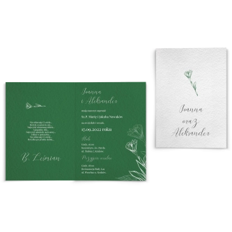 Zaproszenia ślubne Papers - Składane motyw 1