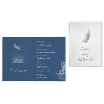 Zaproszenia ślubne Papers - Składane motyw 3